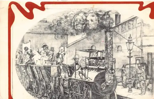 A946 England 1975 Darlington Souvenir Steam Train Vintage Postkarte