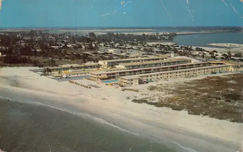 A969 US 1962 Luftaufnahme St Petersburg Beach Florida Vintage Postkarte