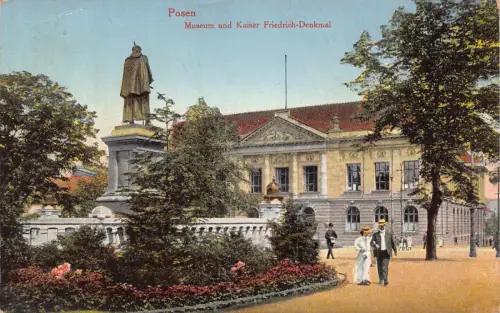 Polen 1915 Posen Posen Museum Kaise Friedrich Denkmal 1. Weltkrieg Feldpostkarte C370