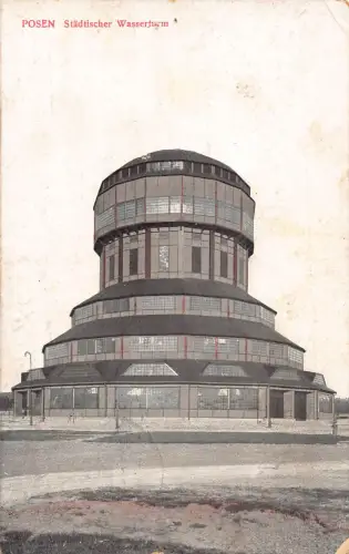 Polen 1917 Posen Posen Stater Wasserturm 1. Weltkrieg Feld Vintage Postkarte C370