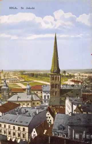 Lettland Riga St Jakobi Kirche Vintage Postkarte C371