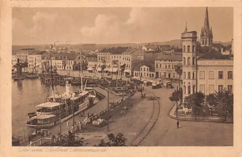 Polen 1924 Swinemünde Swinemünde Dampfschiff See und Soolbad Postkarte C371
