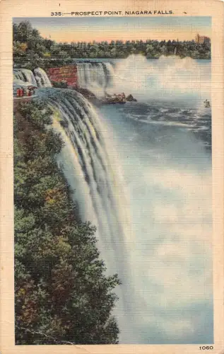 USA 1938 Prospect Point Niagarafälle New York City Postkarte C372