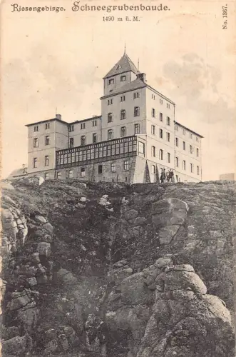 Polen 1918 Riesengebirge Riesengebirge Riesengebirge Schneegrubenbaude Hotel Postkarte C372