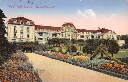 Polen 1932 Szczawno-Zdroj Bad Salzbrunn Schleischer Hof Postkarte C374