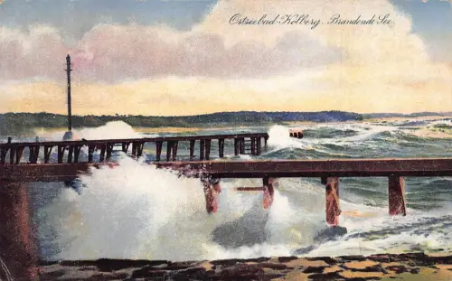 Polen Ostseebad Kolberg Brandende See Kolberg Meer Postkarte C374