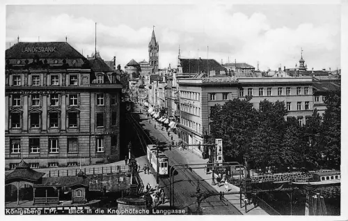 Russland Kaliningrad Königsberg i Pr Kneiphoefsche Langgasse Straßenbahn Postkarte C377