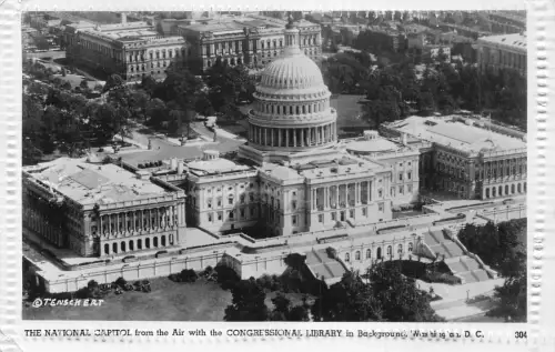 A970 US 1951 National Capitol Congressional Library Washington RPPC Postkarte