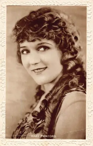 Filmstar Mary Pickford kanadisch-amerikanische Schauspielerin Portrait RPPC Postkarte B835