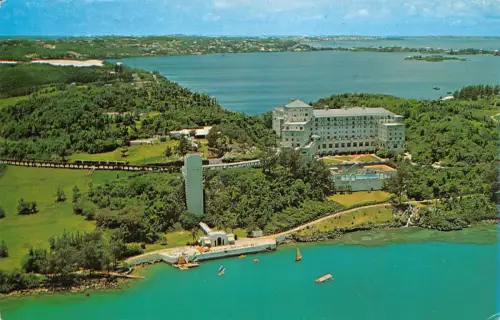 Bermuda 1968 Castle Harbour Hotel Golf Beach Club Vintage Postkarte