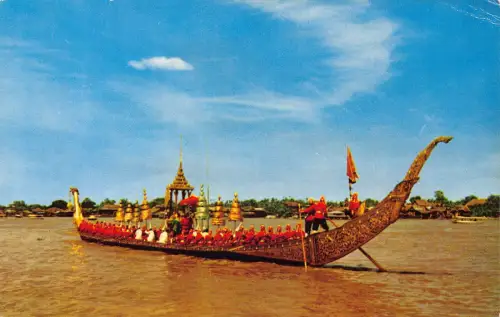 Thailand Bangkok Suwanna Hongse Barge 25. Jahrhundert Buddhismus Vintage Postkarte
