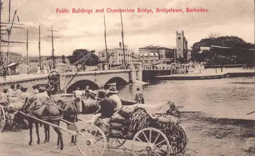 L526 Barbados Öffentliche Gebäude Chamberlain Bridgetown Vintage Postkarte