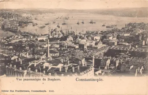 Türkei Istanbul Konstantinopel Gesamtansicht Bosporus ungeteilte Postkarte