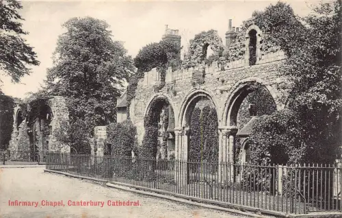 B006 England Canterbury Cathedral Infirmary Chapel Vintage Postkarte
