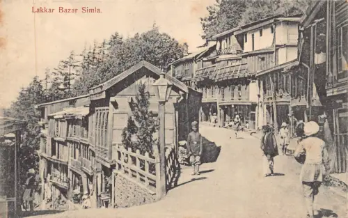A997 Indien Lakkar Bazar Simla Vintage Postkarte