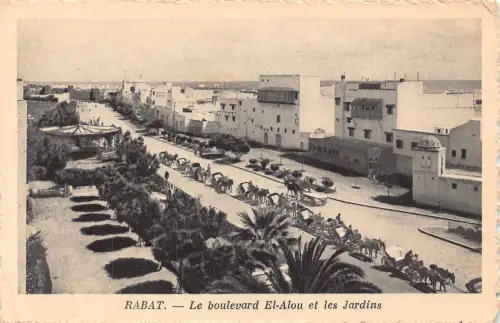 B009 Marokko Rabat Boulevard El Alou et les Jardins Gärten Postkarte