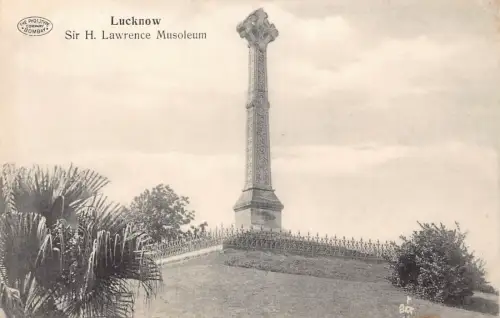 A996 Indien Lucknow Sir H Lawrence Mausoleum Vintage Postkarte