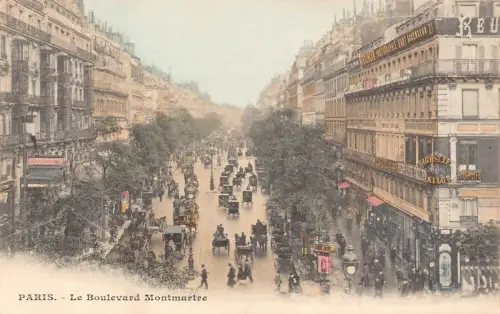 Frankreich Paris Boulevard Montmartre Vintage Postkarte