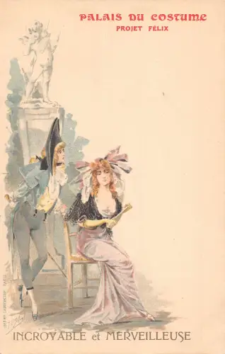 Frankreich Paris 1900 Universal Expo Kostüm Projekt Felix signiert Japhet Postkarte