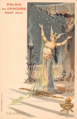 Frankreich Paris 1900 Universal Expo Kostüm Salambo gewagt signiert Japhet Postkarte