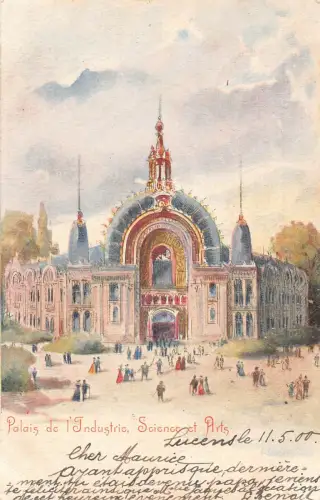 Frankreich Paris 1900 Weltausstellung Industriepalast Vintage Postkarte