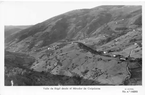 Spanien Valle de Regil desde el Mirador de Guipuzcoa Tal RPPC Vintage Postkarte