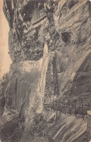 Sri Lanka Ceylon Sigirya Felsengalerien, auf denen der Aufstieg gemacht wird Postkarte