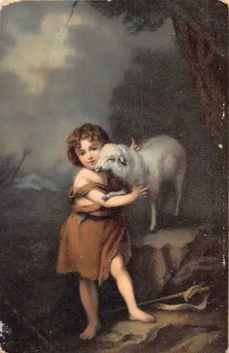 Art St John and the Lamb von Murillo London Gallery Vintage Postkarte