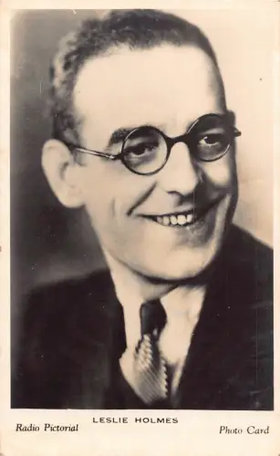 B422 Kanadischer Bariton Musiklehrer Leslie Holmes RPPC Vintage Postkarte