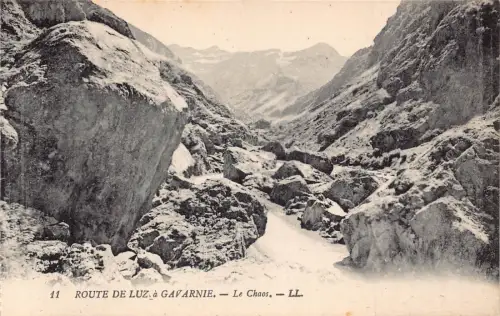Frankreich Route de Luz a Gavarnie Le Chaos Berg Postkarte