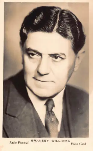 B424 Britischer Komiker Schauspieler Bransby Williams RPPC Vintage Postkarte