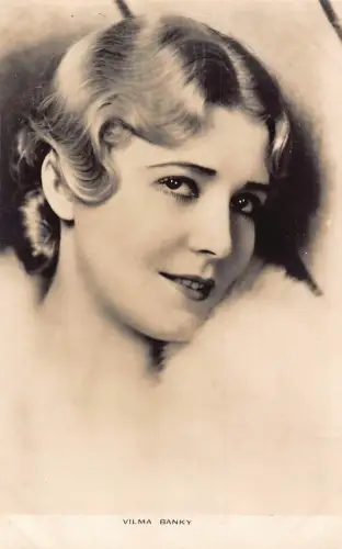 B423 Ungarisch-amerikanische Stummfilmschauspielerin Vilma Banky RPPC Postkarte