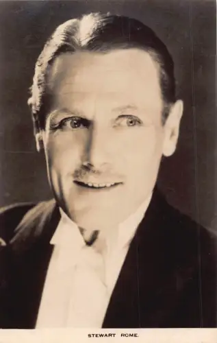 B424 Englischer Schauspieler Stewart Rom Portrait RPPC Vintage Postkarte