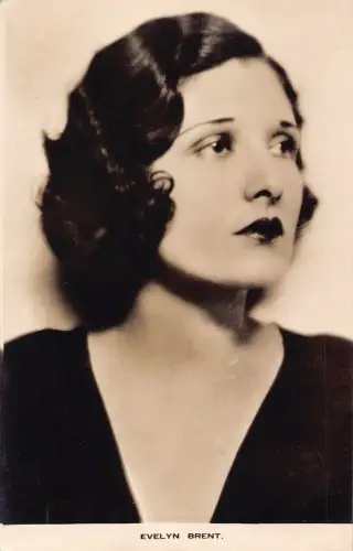 B423 Amerikanische Schauspielerin Evelyn Brent Portrait RPPC Postkarte