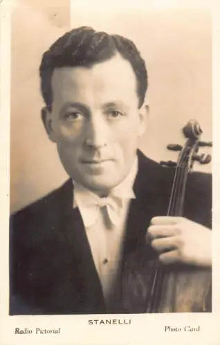 B424 Irish Violin Music Player Edward Stanelli RPPC Postkarte