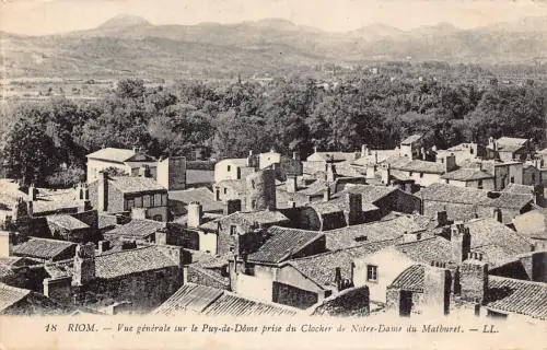 Frankreich Raum Gesamtansicht Puy de Dome Prise du Clocher de Notre Dame Postkarte