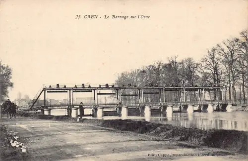 Frankreich Caen Le Barrage sur L'Orne Vintage Postkarte