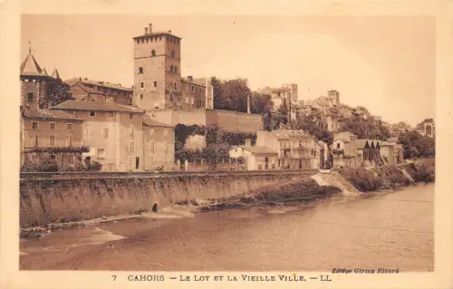 Frankreich Cahors Le Lot et la Vieille Ville Vintage Postkarte