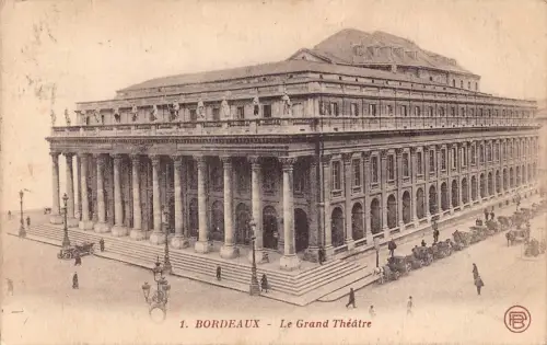 Frankreich Bordeaux Grand Theater Vintage Postkarte