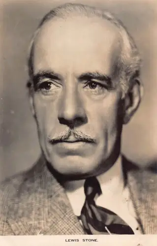B424 Amerikanischer Filmschauspieler Lewis Stone Portrait RPPC Postkarte