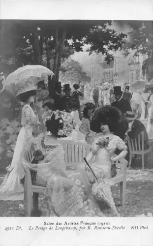 L464 Salon de 1910 Le Pesage de Longchamp von Rousseau-Decelle Kunst Postkarte