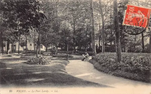 Frankreich 1912 Vichy Parc Lardy Park Vintage Postkarte