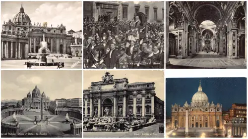 Italien Rom Roma Vatikan Fontana di Trevi Lot 6 Postkarten B847