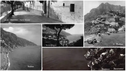 Italien Positano Echt Foto Lot 5 Ansichtskarten B847