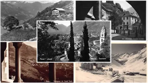 Italien Meran Meran Echt Foto Lot 5 Ansichtskarten B847