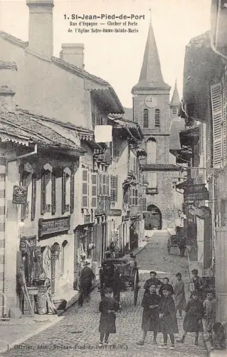 Frankreich St Jean Pied de Port Rue d'Espagne Tristan Schokoladenladen Postkarte B848