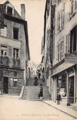 Frankreich Maison Cent March Guillou Maison Nicolas Peinture Vitrerie Postkarte B848