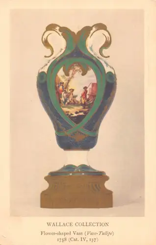 Wallace Collection Vase Tulpenblumenform Fine Art Vintage Postkarte