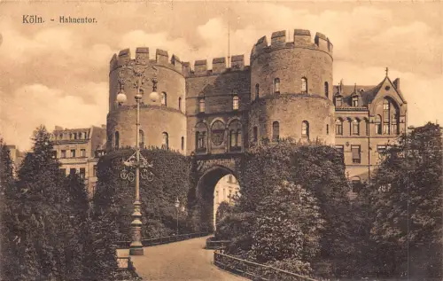 B074 Deutschland Köln Köln Hahnentor Tor Vintage Postkarte