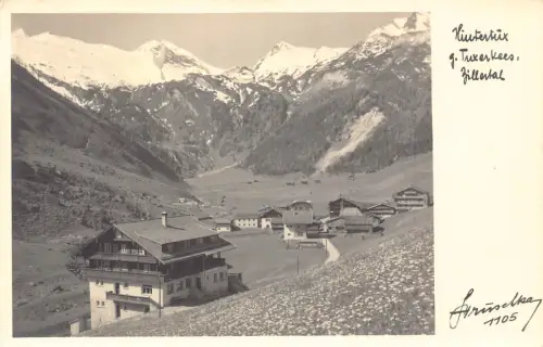 B073 Österreich Hintertux b Zillertal RPPC Vintage Postkarte